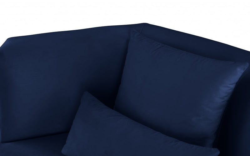 Marquis 93" Velvet Upholstered Sofa in Blue - 600Navy-S