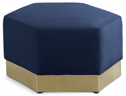 Marquis Velvet Upholstered Ottoman in Blue - 600Navy-Ott
