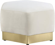 Marquis Velvet Upholstered Ottoman in Cream - 600Cream-Ott