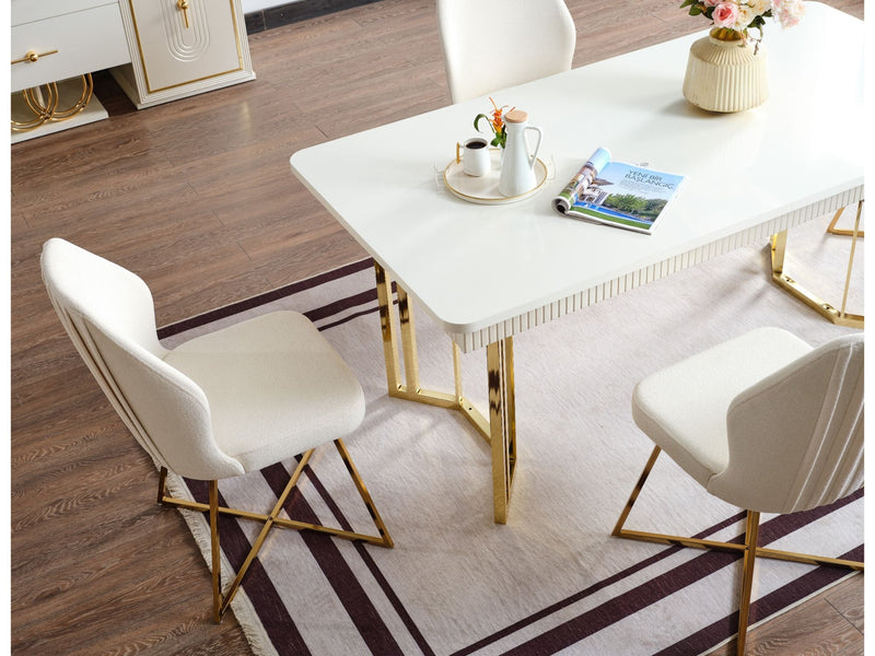 Marsel Diningroom (Consol With Mirror & Dining Table & 6 Dining Chair) - 115-MAR-SET