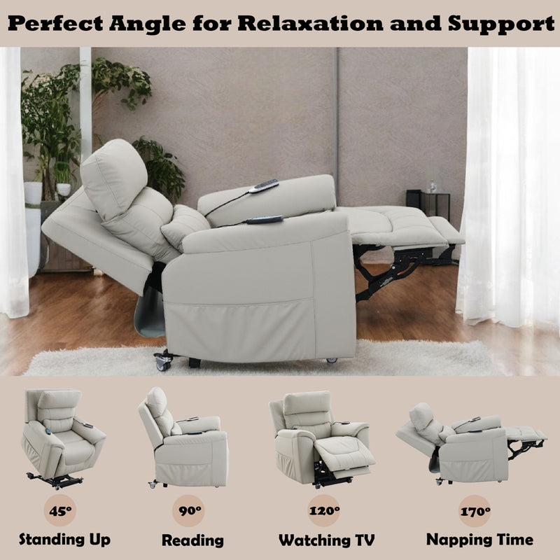 Marsha Power Recliner w/Lift & Massage - LV04273
