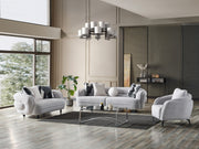 Marsilya 4-pieces (2 Sofa & 2 Chair) Livingroom Set Grey in Grey - 101-MAR-FER875-3311