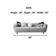 Marsilya 4-pieces (2 Sofa & 2 Chair) Livingroom Set Grey in Grey - 101-MAR-FER875-3311