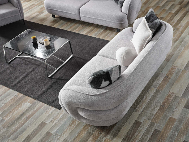 Marsilya 4-pieces (2 Sofa & 2 Chair) Livingroom Set Grey in Grey - 101-MAR-FER875-3311