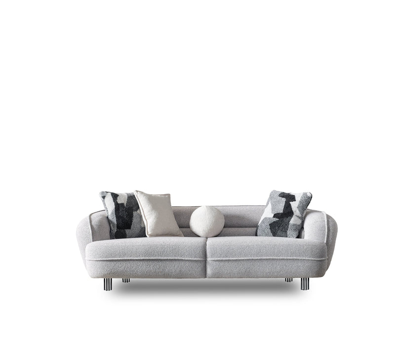 Marsilya 4-pieces (2 Sofa & 2 Chair) Livingroom Set Grey in Grey - 101-MAR-FER875-3311