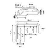 Marsylia Sectional w/bed SET - p13685