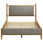 Mason 46-inch Full Panel Platform Bed Grey and Light Brown - 315914F