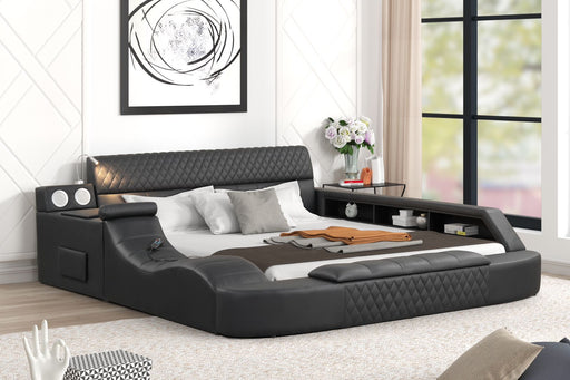 Massage Black Queen Bed - MASSAGE-BK-Q-BED