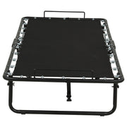 Massey Twin Folding Bed Frame with Memory Foam Mattress Black - 305686T