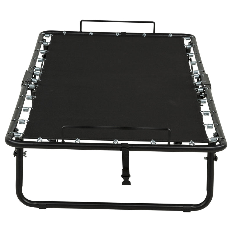 Massey Twin Folding Bed Frame with Memory Foam Mattress Black - 305686T