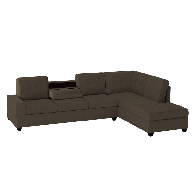 Maston Chocolate Reversible Sectional - Gate FurnitureSectional