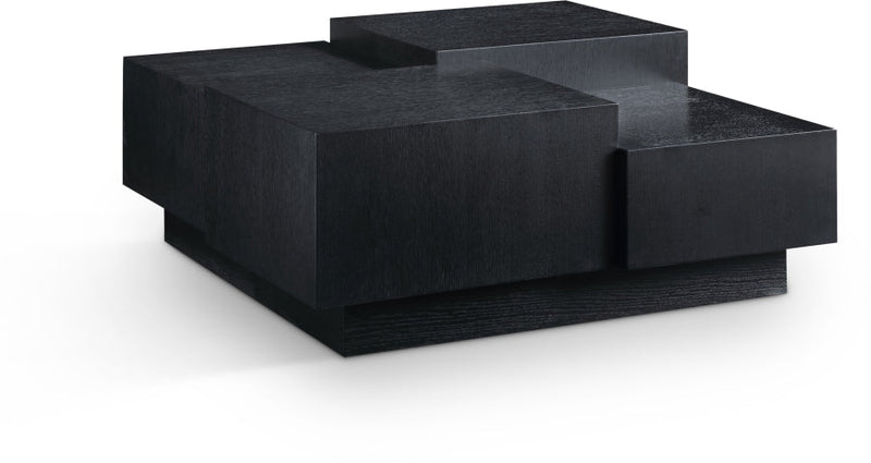 Mateo Oak Veneer Coffee Table in Black - 256Black-CT