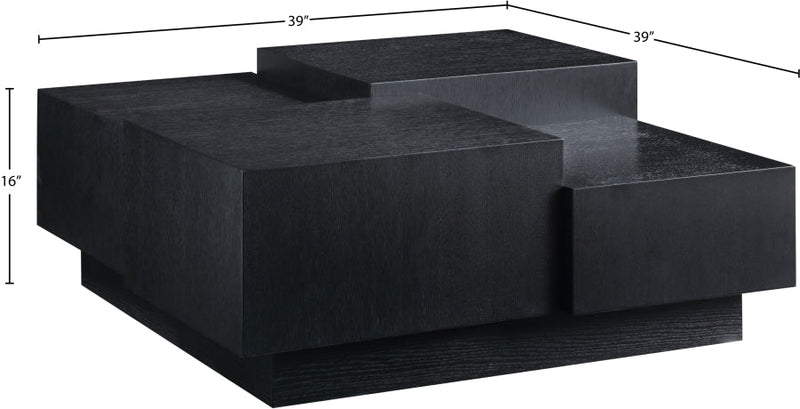 Mateo Oak Veneer Coffee Table in Black - 256Black-CT