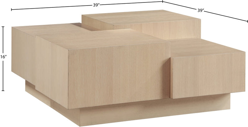 Mateo Oak Veneer Coffee Table in Natural - 256Natural-CT