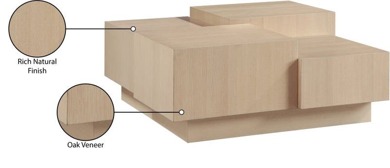Mateo Oak Veneer Coffee Table in Natural - 256Natural-CT