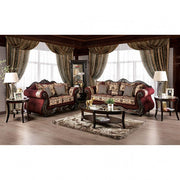Matteo Burgundy/Brown Sofa - SM6433-SF