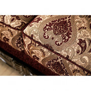 Matteo Burgundy/Brown Sofa - SM6433-SF