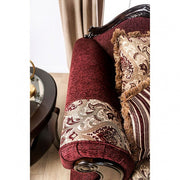 Matteo Burgundy/Brown Sofa - SM6433-SF