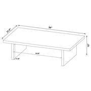 Max 2-piece Rectangular Coffee and End Table Set Black - 706278-S2