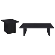 Max 2-piece Rectangular Coffee and End Table Set Black - 706278-S2