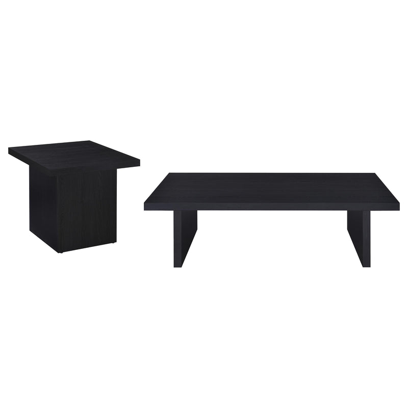 Max 2-piece Rectangular Coffee and End Table Set Black - 706278-S2