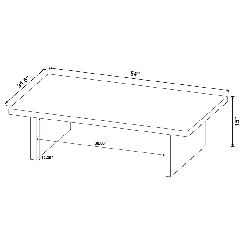 Max 3-piece Rectangular Coffee and End Table Set Black - 706278-S3