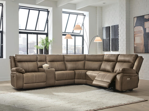Max-Momentum Biscotti 6-Piece Power Reclining Sectional with Audio Console - PC82305S5