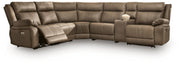 Max-Momentum Biscotti 6-Piece Power Reclining Sectional with Audio Console - PC82305S5
