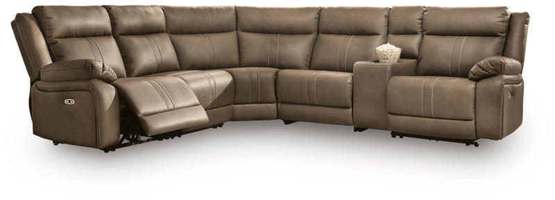 Max-Momentum Biscotti 6-Piece Power Reclining Sectional with Audio Console - PC82305S9