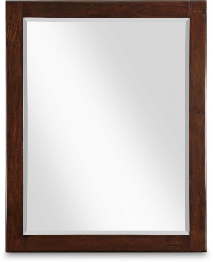 Maxine Wood Veneer And Iron Mirror in Brown - 848Brown-M