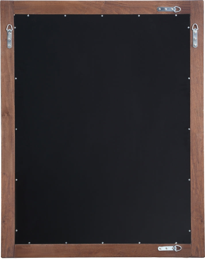 Maxine Wood Veneer And Iron Mirror in Brown - 848Brown-M