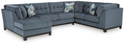 Maxon Place Navy 3-Piece Sectional with Chaise - 33003S1