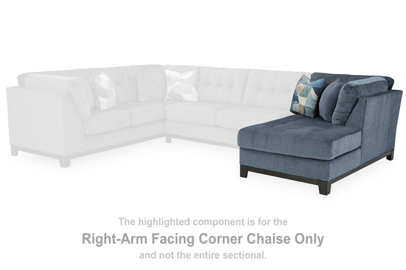 Maxon Place Navy Right-Arm Facing Corner Chaise - 3300317
