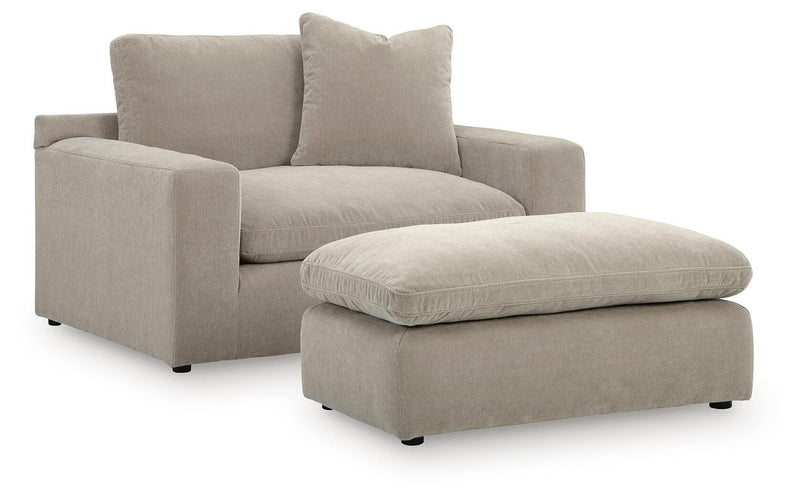 Maxton Heights Oversized Chair and Ottoman in Pebble - PKG024764