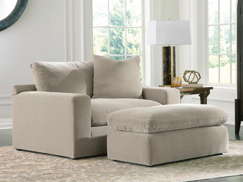 Maxton Heights Oversized Chair and Ottoman in Pebble - PKG024764