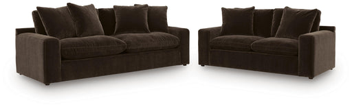 Maxton Heights Sofa and Loveseat in Bittersweet - PKG024756