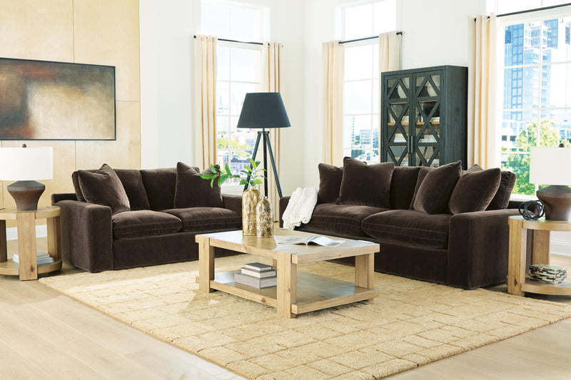 Maxton Heights Sofa and Loveseat in Bittersweet - PKG024756