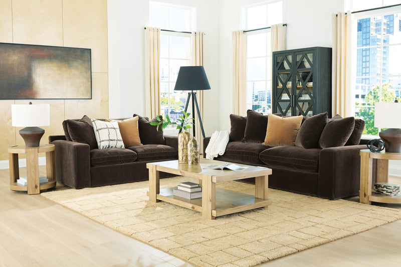 Maxton Heights Sofa and Loveseat in Bittersweet - PKG024756