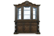 Maylee Dark Brown Dining Buffet and Hutch - Gate FurnitureCabinet