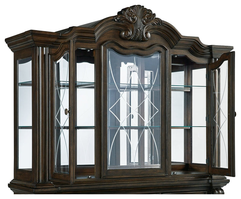 Maylee Dark Brown Dining Hutch - D947-81