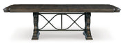 Maylee Dark Brown Dining Table, 2 Chairs and Bench - D947D12