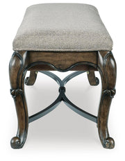 Maylee Dark Brown Dining Table, 2 Chairs and Bench - D947D12