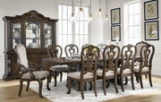 Maylee Dark Brown Dining Table and 10 Chairs - Gate FurnitureDining Room Set