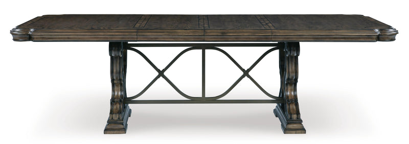 Maylee Dark Brown Dining Table and 4 Chairs - D947D10