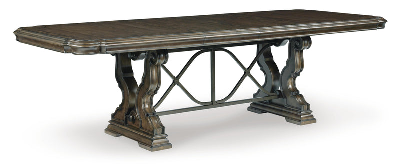 Maylee Dark Brown Dining Table and 4 Chairs - D947D10