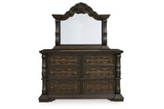 Maylee Dark Brown Dresser and Mirror - Gate FurnitureDresser & Mirror