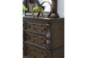 Maylee Dark Brown Dresser and Mirror - Gate FurnitureDresser & Mirror