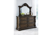 Maylee Dark Brown Dresser and Mirror - Gate FurnitureDresser & Mirror