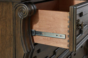 Maylee Dark Brown Dresser and Mirror - Gate FurnitureDresser & Mirror