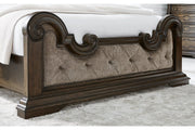 Maylee Dark Brown King Upholstered Bed - Gate FurnitureKing Bed